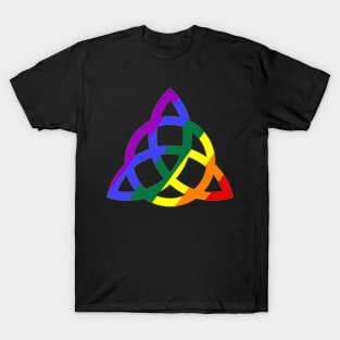 Rainbow Pentacle Wiccan Witch Symbol T-Shirt